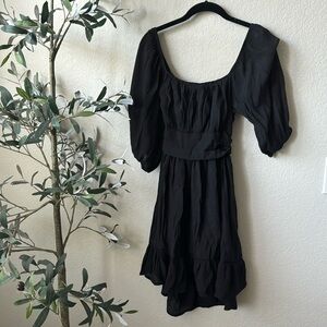 Square Neck, Tie Back, Lantern Sleeve Ruffle summer sundress